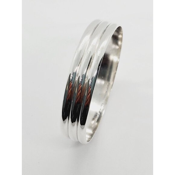 Tiffany & Co Sterling Silver 925 Makers Bangle Bracelet 7.75"